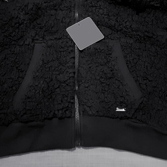 NEW Marc New York Womens Fleece Full Zip Jacket M NWT Hooded Black - Picture 5 of 11